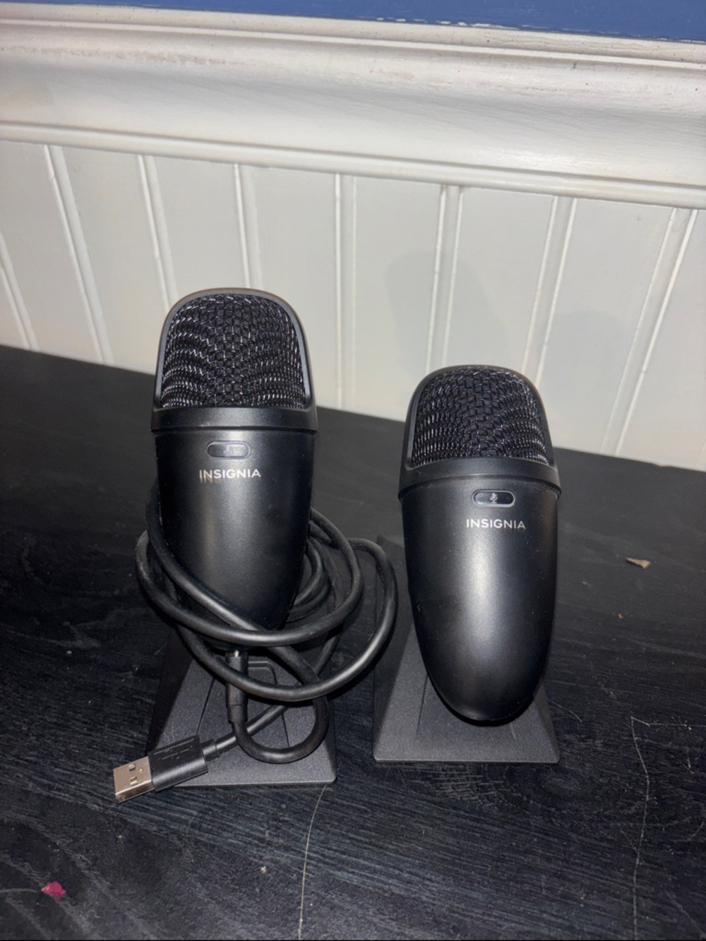 Insignia Black USB Desktop Microphones - Dual Pack